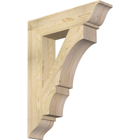 Balboa Traditional Rough Sawn Bracket, Douglas Fir, 6"W x 28"D x 36"H